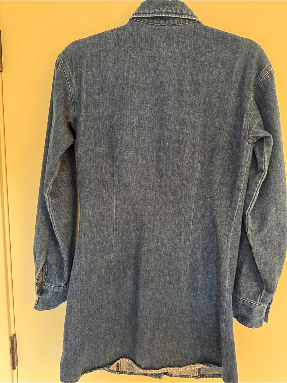 Anthropologie Denim Mini Dress in Dark Blue - Picture 2 of 3